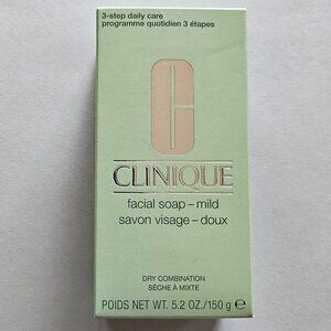 Clinique Facial Soap Bar, Mild for Dry Combination skin, 5.2 oz  NIB Ful…